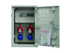 Rozdzielnica budowlana na elewację RB2/2 (2X2P+Z, 1X16A/5P, 1X32A/5P) INCOBEX