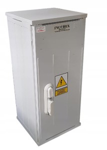 Obudowa termoutwardzalna STN 26x58x25 zamek/cięgła/kątowniki daszek prosty (brak wkładki do zamka) IOB-30210-01-002 INCOBEX