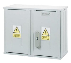 Obudowa termoutwardzalna SSTN 53x42x25 zamek/cięgła/kątowniki daszek skośny (brak wkładki do zamka) IOB-42110-01-002 INCOBEX