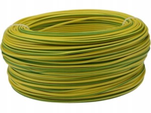 Przewód instalacyjny H05V-K (LGY) 1x1,0 żółto-zielony linka (100m)