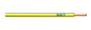 Przewód instalacyjny H07V-U (DY) 1x4,0 żółto-zielony /100m/